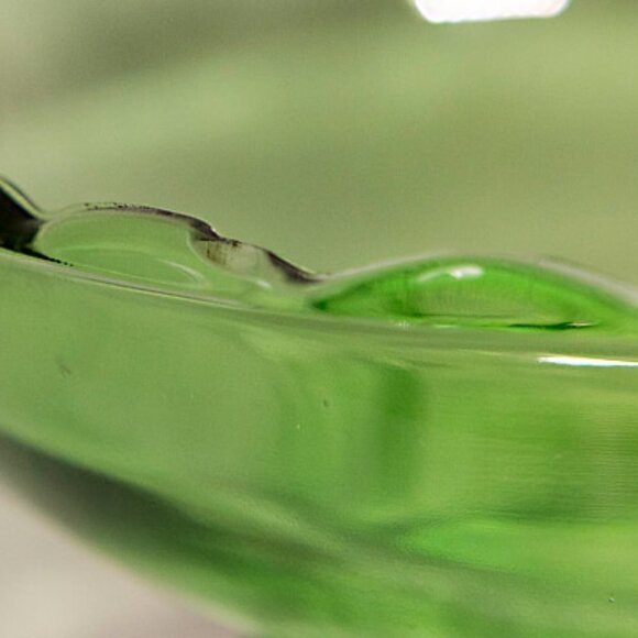 BEAUTIFUL E.O. Brody M2000 Vintage 1950s Footed Emerald Green Scalloped … - Picture 3 of 9